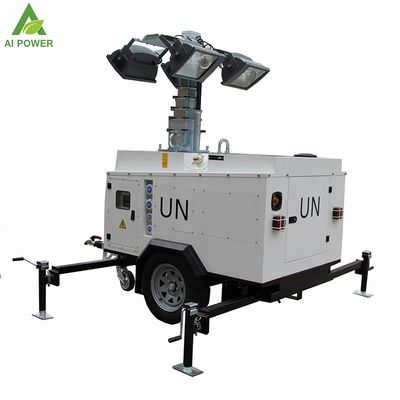 4X1000w 7m 9m Portable Generator Light Tower Trailer Mounted