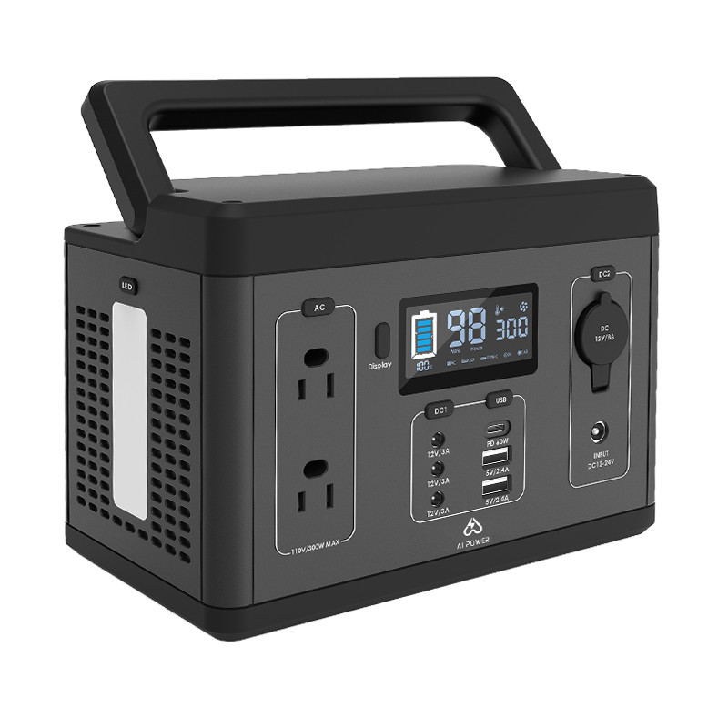 Fast Charging USB C Portable Power Station 300W With Solar Panel